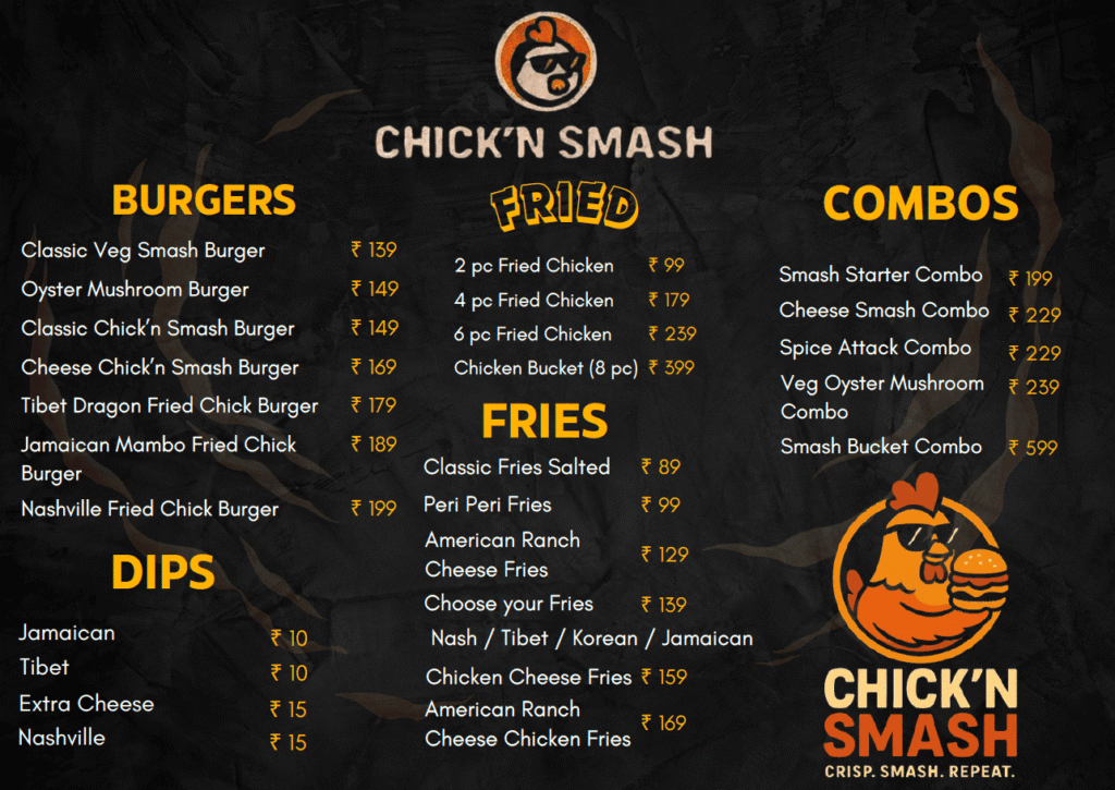 chicknsmash menu